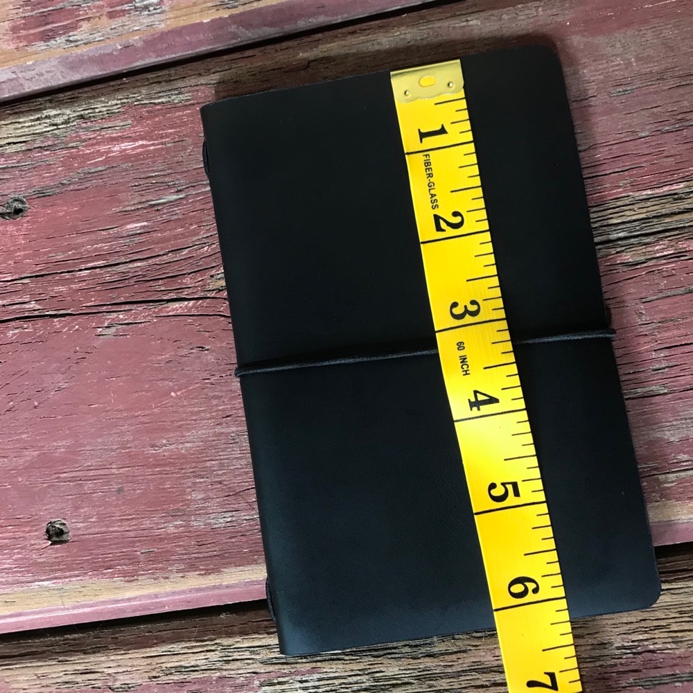 Handcrafted leather journal cover - Host Pick 6.25”x4” high quality leather - Picture 4 of 7